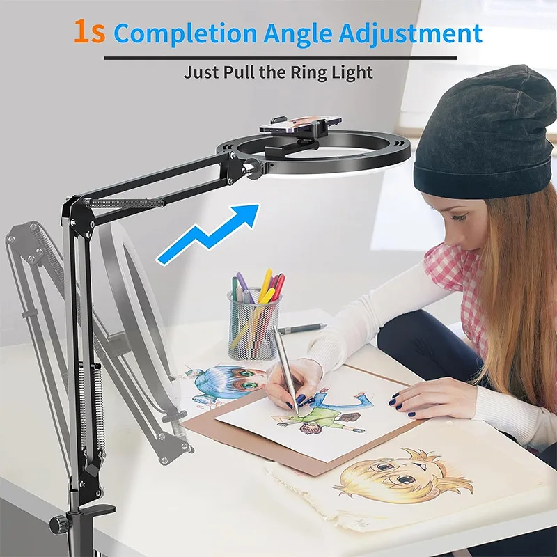 Luce Selfie A Clip – Anello LED Portatile Per Videochiamate, Streaming E Foto, Batteria Integrata, Angolo Regolabile