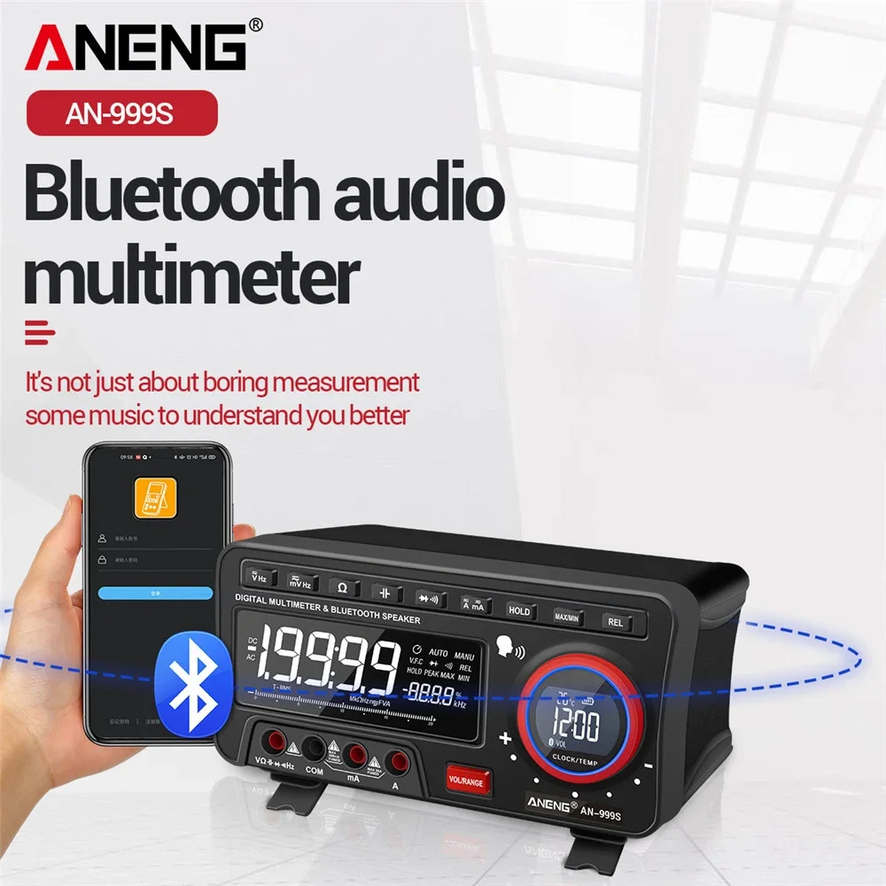 ANENG AN-999S Desktop Voice Digital Multimeter Professional Bluetooth 19999 Counts True RMS DC/AC Voltage Current Tester