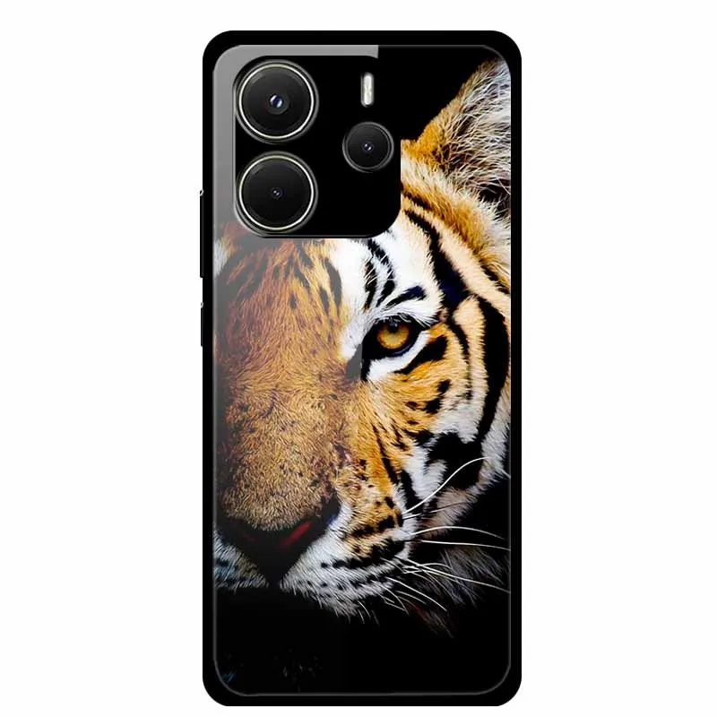 Luxury Tempered Glass Hard Back Phone Case Cover