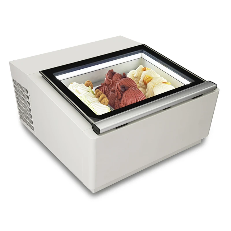 

mini gelato freezer desktop ice cream display cabinet for sale