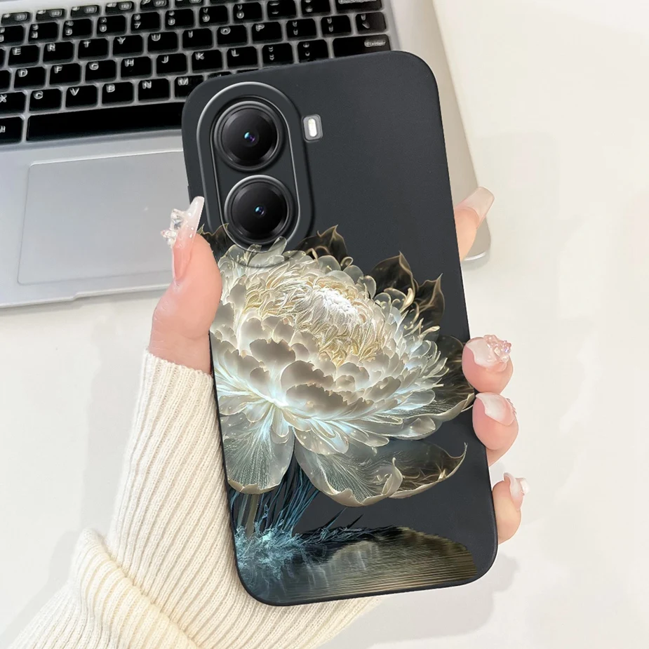 Cute Cat Grid Pattern Soft Silicone Phone Case Cover