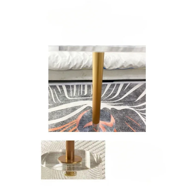 Description Picture 4 of itemAcrylic Coffee Table Portable Folding Square Dining Table Nordic Luxury Aesthetic Multifunction Room Living Bedroom Furniture