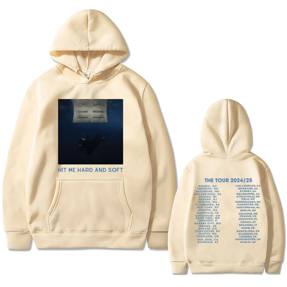 Hit Me Hard and Soft 2024 Tour Graphic Print Hoodie Men Women Fashion Vintage Trend Sweatshirt Men's Casual Oversized Hoodies