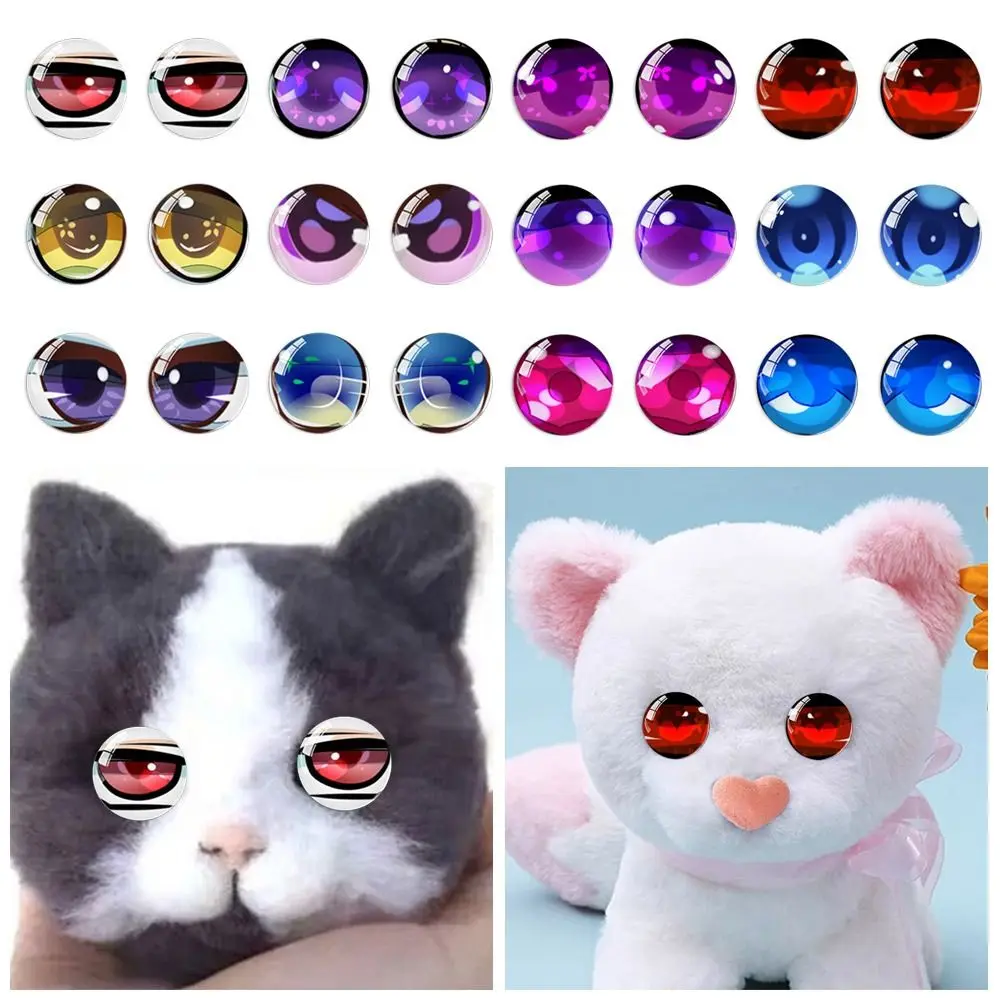 20pcs/10pairs 6mm-20mm Eyes Crafts Eyes Crystal Plastic Puppet Crystal Eyes Bear Animal Accessories DIY Doll Accessories