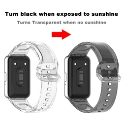 Photochromic TPU Sport Strap: Adjustable Replacement Band - Galaxy Fit 3 (Black)