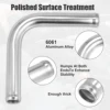 UXCELL OD 38mm 45mm 51mm 63mm 76mm Length 100mm Aluminum Alloy Intercooler Pipe 90 180 Degree Bend Elbow Air Intake Tube 4