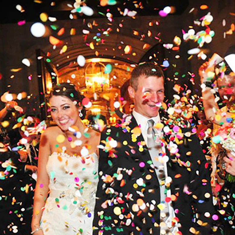 1000pcs/bag 1cm Paper Confetti Mix Color for Wedding Birthday Party Decoration Round Tissue Balloons 10g Baby Shower Decorations paper confetti