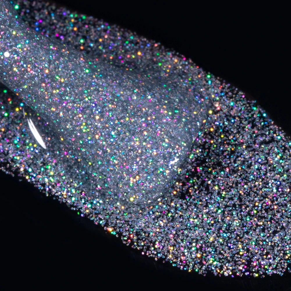 KODIES GEL Holographic Gel Nail Polish Laser Sparkling Glitter Gel Varnish Semi Permanent UV/LED Platinum Manicure Nail Art 3