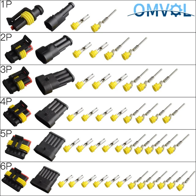 2kits 1/2/3/4/1,5 Stifte Weg Amp Super Seal wasserdichtes elektrisches  Kabel Stecker Stecker für Auto - AliExpress