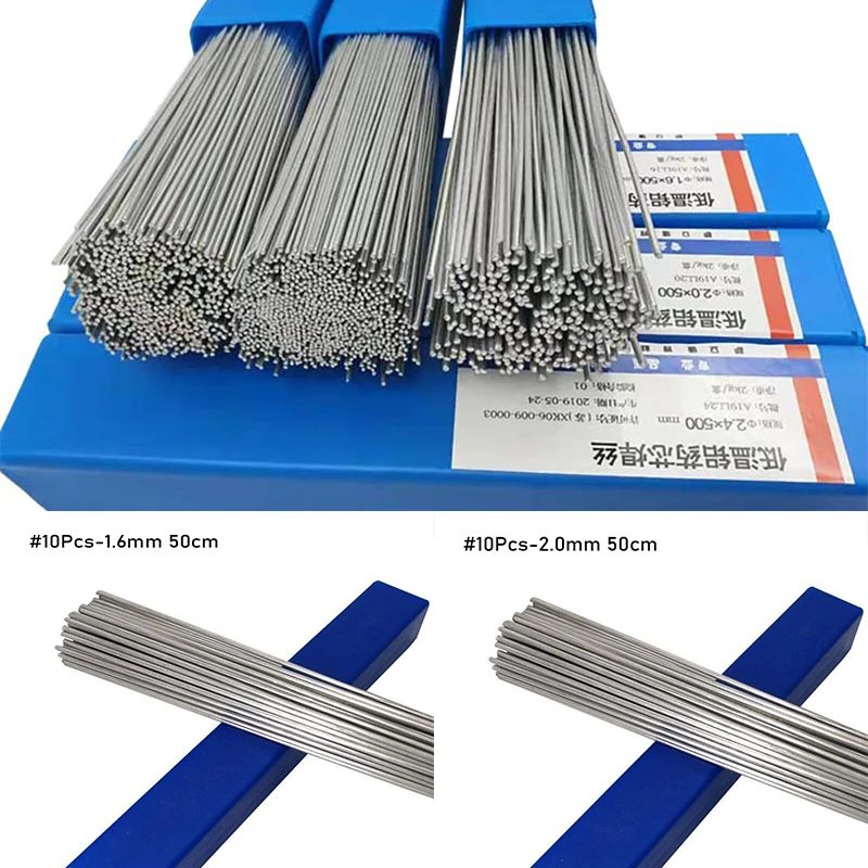 10-Pack Low-Temperature Melt Aluminum Soldering Rods - Powder-Free