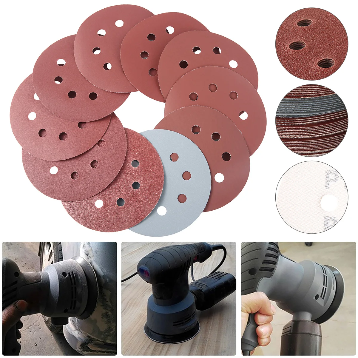 Sanding discs sandpaper set 100/300Pcs 6 Inch
