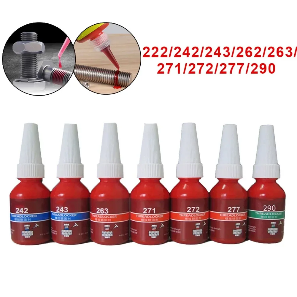 10ml Threadlocker Adhesive Wire Sealing Anti-Corrosion Thread Glue 222 242 243 262 263 271 277 290 Anaerobic Adhesive