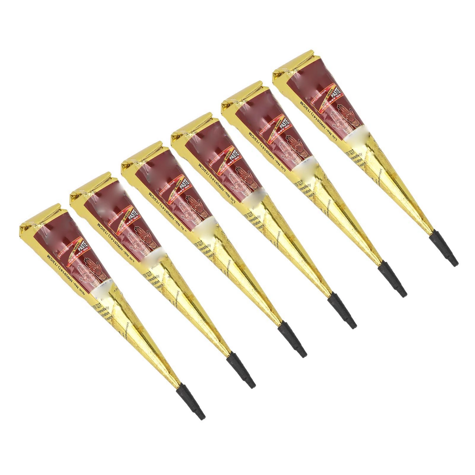 Cono di Vernice per Tatuaggi Temporanei, Pasta per Tatuaggi Temporanei, Cono di Pasta per Pittura Artistica Corporea, Dura da 5 a 7 Giorni, Rosso Scuro - immagine 3
