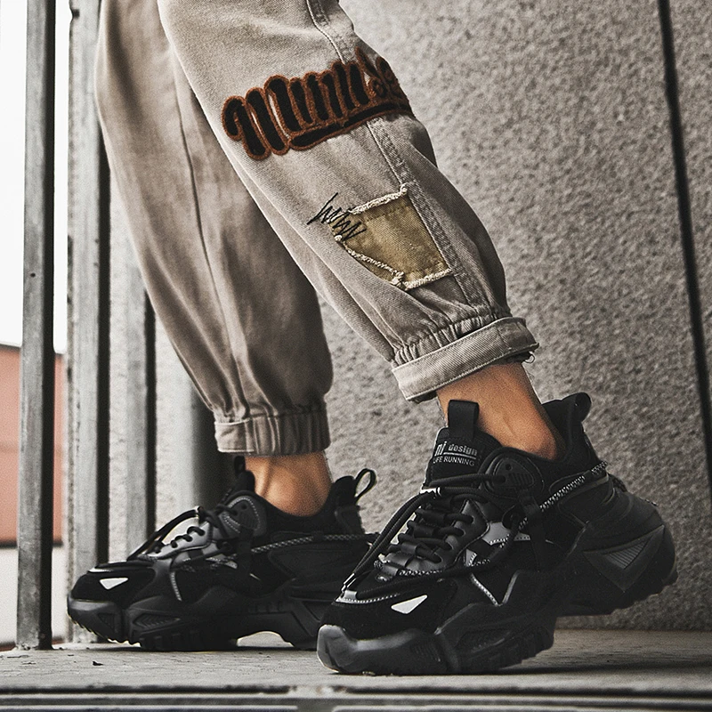 

Массивные кроссовки для мужчин, Новинка лета 2023, дышащая сетчатая спортивная обувь на платформе для мужчин, Повседневная теннисная обувь, Уличная обувь для бега