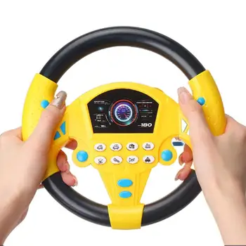 Simulation Driving Car Copilot Steering Wheel Eletric Baby Toys with Sound Kids Musical Educational Stroller Driving Vocal Toys 5