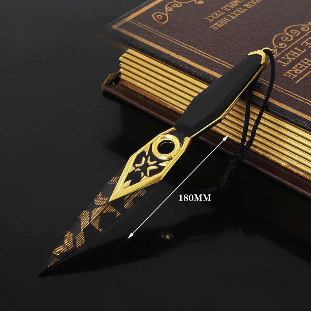 Kunai Black Blade Valorant Arma Jogo Periféricos Agentes de Metal Modelo  Ornamentos, Brinquedos Presente para Meninos, 17cm Campeões, 2023