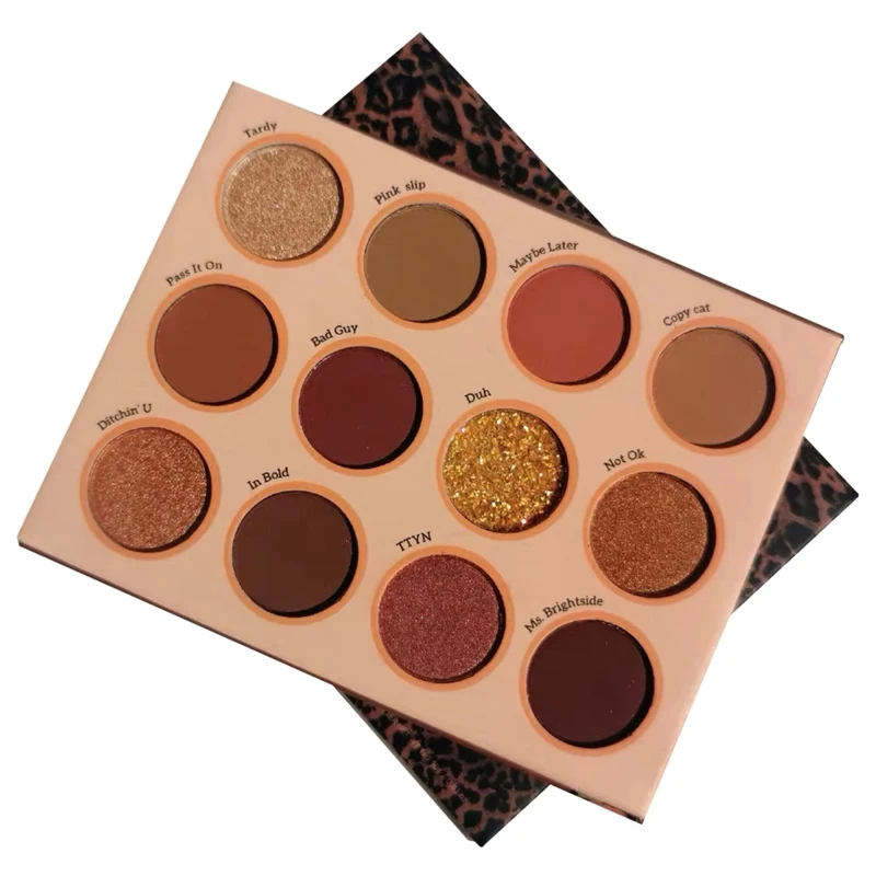 GUCAMI 12 Colors Shimmer Matte Eyeshadow Makeup Palette Sweet Talk Nude Glow Pigment Long Lasting Cosmetic Set