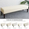 Stretch Jacquard Waterproof Bench Cover for Dining Room Bedroom Kitchen Bench Slipcovers Anti-Dust Removable Washable 6