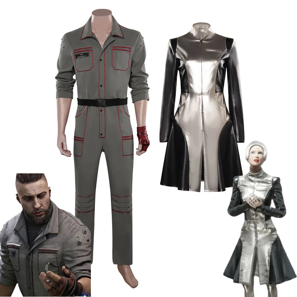 

Atomic Heart Tereshkova Sergey Nechaev Cosplay Costume Jumpsuit Coat Fantasia Female Male Halloween Carnival Party Disguise Suit