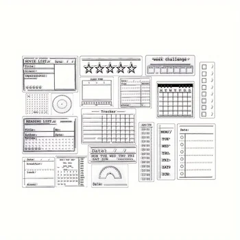 DIY 스크랩북 카드 제작용 투명 스탬프, 노트 박스, C130