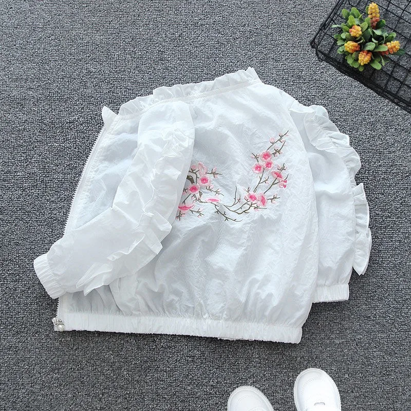 

Summer Fashion Lightweight Baby Girls Boys Floral Jackets Sunscreen Clothing Child Coat Children Outerwear For 2-14 Years Old