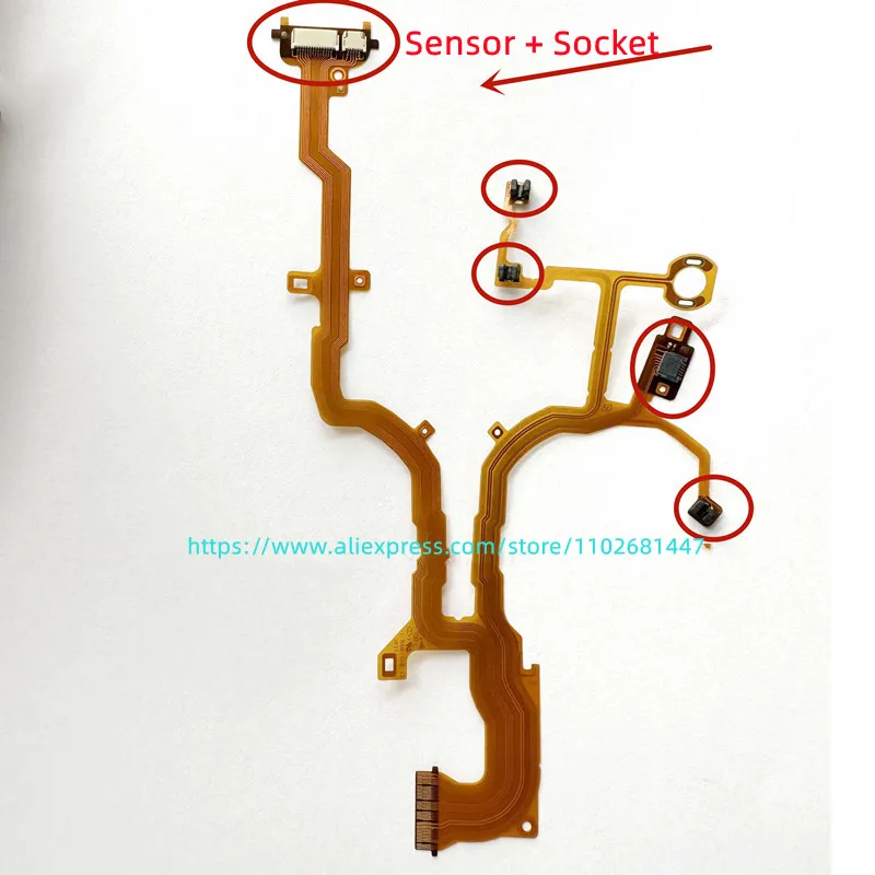 NEW Lens Back Main Flex Cable For SONY DSC-RX100 DSC-RX100 II RX100 M2 Digital Camera Repair Part + Sensor + Socket аккумулятор digicare pls bx1 np bx1 для dsc rx1 rx1r rx100 rx100 ii wx300 hx50 hx300