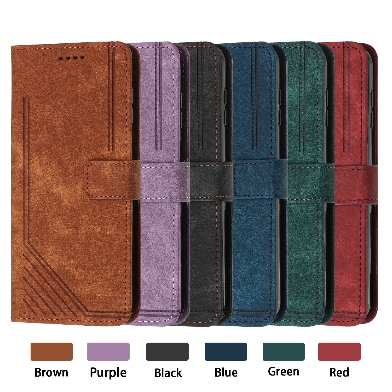 Premium Magnetic Leather Phone Case with Card Slot Wallet Feature