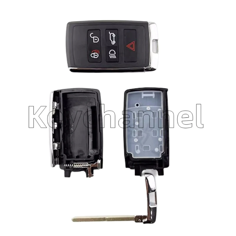 Custodia Telecomando Per Chiave Auto Land Rover E Range Rover | 5 Pulsanti In ABS E Metallo | Adatta Per Evoque, Sport, Discovery 4 (2 Pezzi)