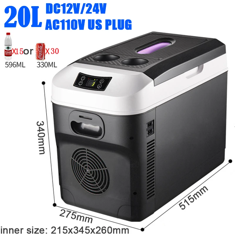 Camping Mini Refrigerator 10L 15L 20L Mini Refrigerator Car Portable Fridge Freezer Cooler Warmer Dual Use Camping Caravan Bar Fridge