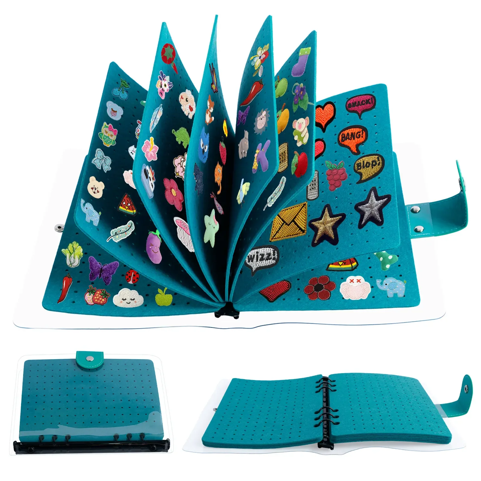 Enamel Pin Collector's Display Album with Clear Cover - Portable Organizer