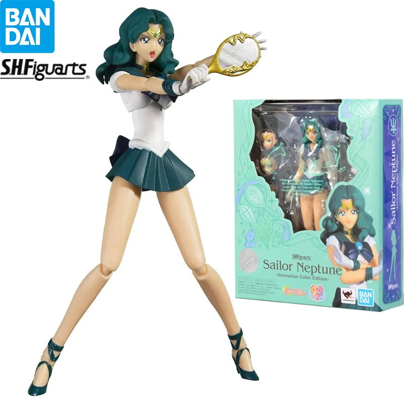 

In Stock Bandai S.H.Figuarts Sailor Moon Kaiou Michiru Neptune Animation Color Anime Figure Action Toys