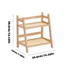 Countertop Organizer 2 Layer Coffee Cup Holder Multipurpose Bamboo Storage Shelf for Hotel Apartment Dressing Table Kitchen Home 6