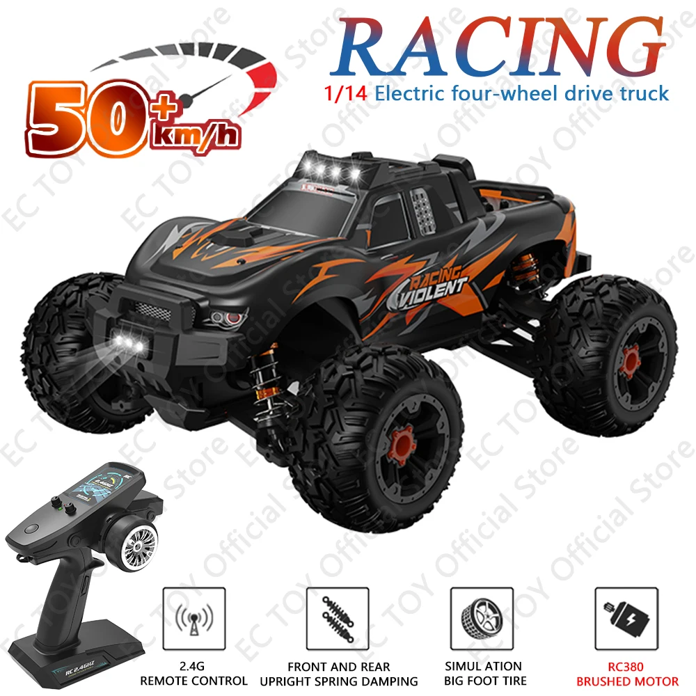 

XDKJ 011 012 013 1:14 50KM/H Brushed RC Car 4WD High Speed Remote Control Cars Drift Monster Truck for Kids vs Wltoys 144001 Toy