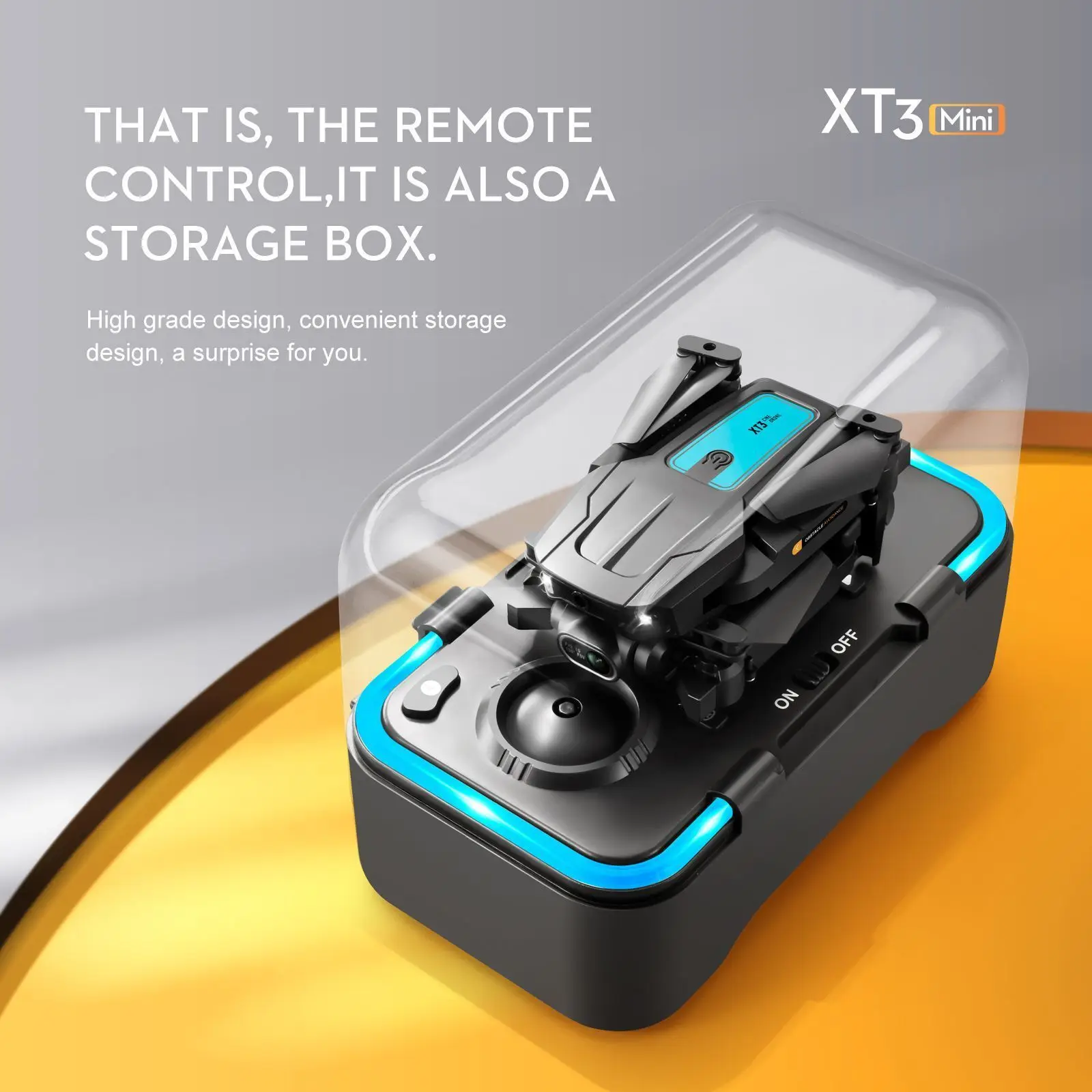 LS XT3 mini drone 2.4G anti-signal interference 4K HD dual lens 3-way obstacle avoidance foldable quad children's aircraft toy drone quadcopter