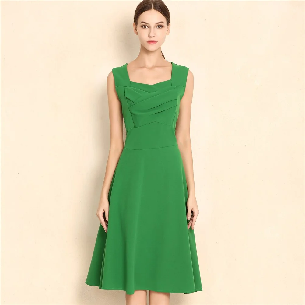 Elegant Emerald A-Line Midi Dress for Women S8dd44f5d9b8b4a9e93b9e492c4dc4eb1S