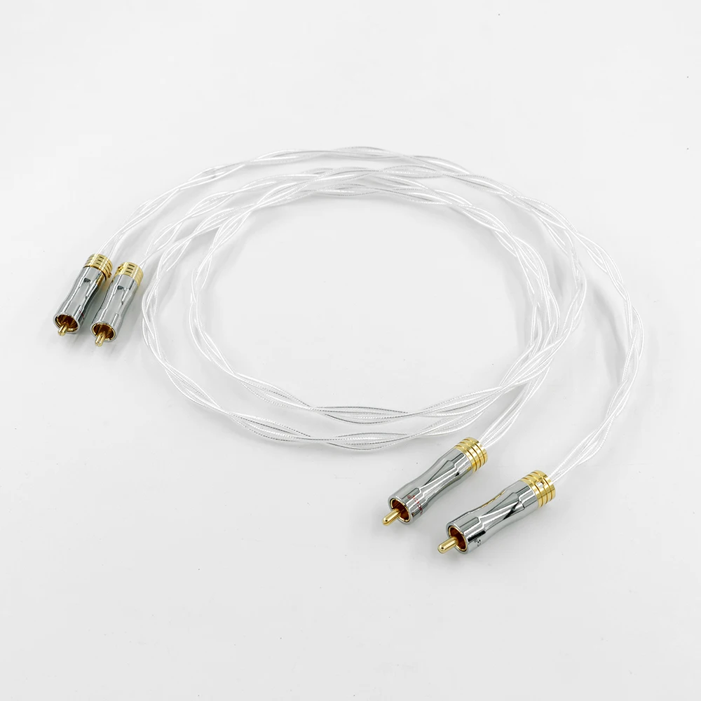 

HI-End Odin Silver Plated RCA Interconnect RCA to RCA Audio Cable Analogue Cable phono Cable For CD AMP