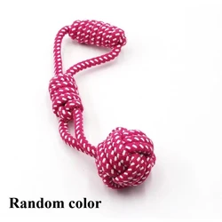 Interactive Knot Rope Ball Toys for Pets - Durable Chew and Tug Fun in Assorted Colors (1Pc)