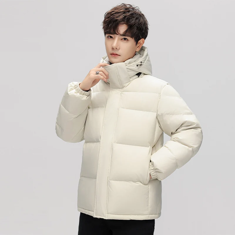 Winter 90% White Duck Down Jacket Casual Fashion Windproof Hooded Coat Outdoor Lined Graphene Warm Parker Couples Clothing 5XL