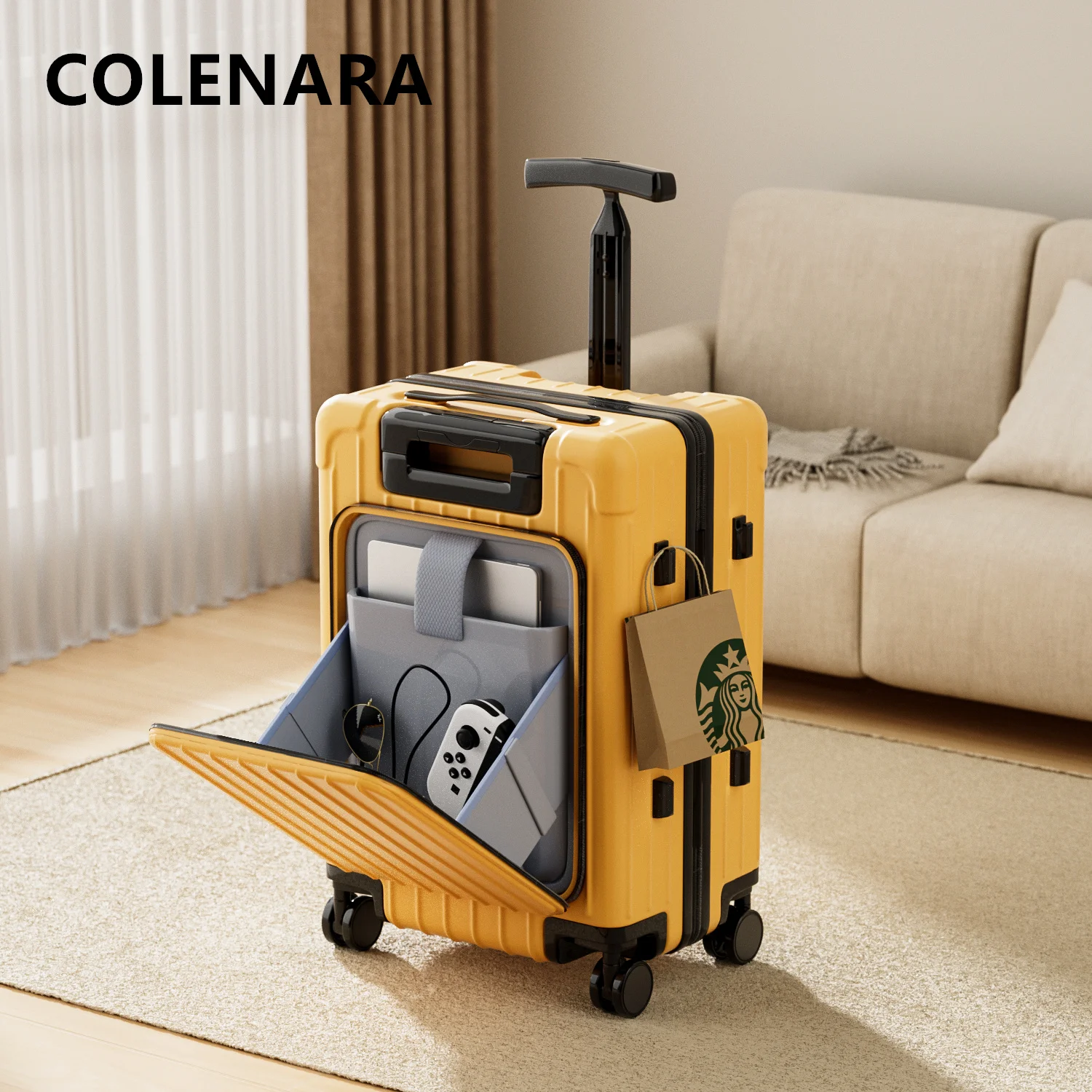 COLENARA حقيبة عالية الجودة فتحة أمامية الصعود حقي...