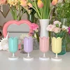 INS Tulips Storage Bucket Pen Holder Plastic Storage Tank Cup Makeup Brush Holder Desktop Storage Organizer Students Stationery 5