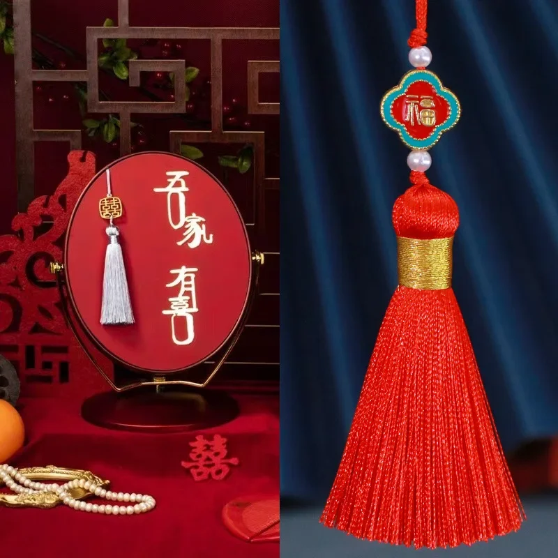 10pcs 8cm Polyester Silk Tassel Vertical Tassel Spike Jewelry Making Bookmark Key Chain Tassels for DIY Sewing Crafts