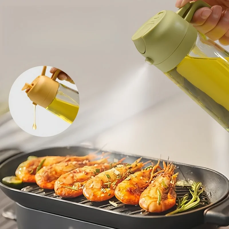Multifunctional Oil Bottle 2-in-1 Sprayer Empty Bottle Oil Container Dispenser Outdoor Barbecue Camping Utensils Kitchen Tools oil spray bottle spray bottle oil sprayer oil spray dispenser oil dispenser