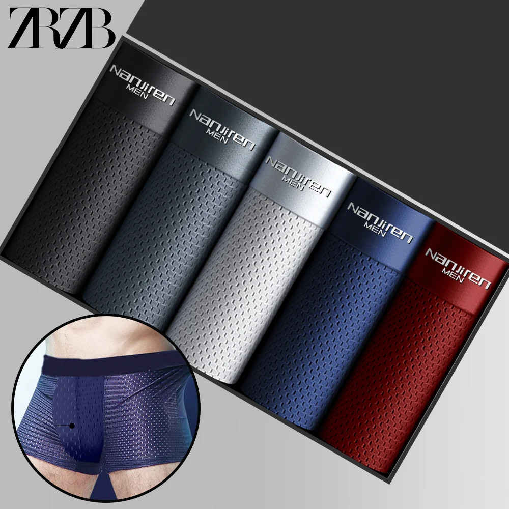 Mutandine Da Uomo Intimo Da Uomo Boxer Uomo Boxer Uomo Ropa Interior Hombre Calzoncillos Traspirante Hombre Bamboo Hole Large Size