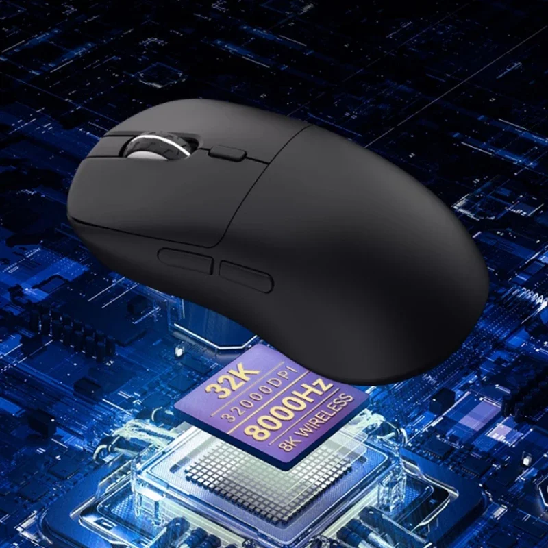 Incott Ghero 무선 마우스, 2 가지 모드, PAW3395 센서, 8k 리턴 레이트, RGB 인체 공학 FPS 게이머 PC 게이밍 마우스, 사무실 액세서리