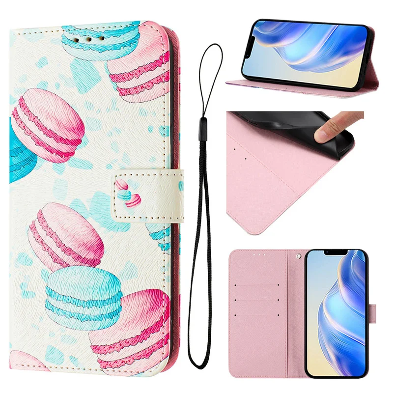 Elegant Marble Design Leather Wallet Flip Cover Case