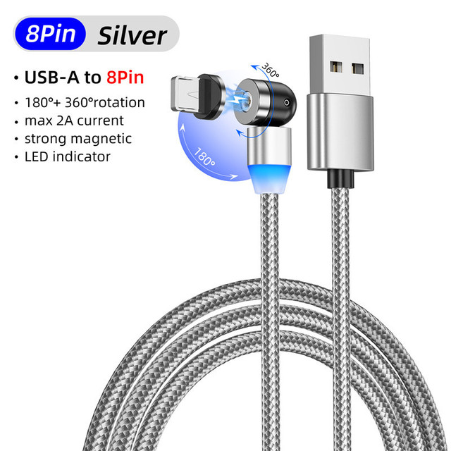 In1 Magnetic Luminous Lighting Charging Cable Mobile Phone Cable USB Type C Cable For Xiaomi Samsung LED Micro USB C Wires
