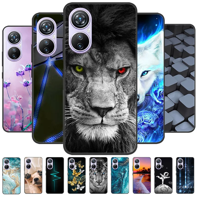 Animal Cartoon Soft Silicone Black Phone Case, 6.67 Premium Cover