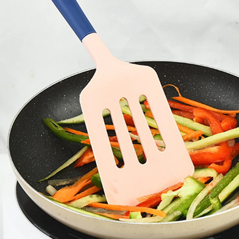 Cooking Spatula 33cm Silicone Turners Egg Fish Frying Shovel Steak Oil Drain Spatula Home Kitchen Utensils