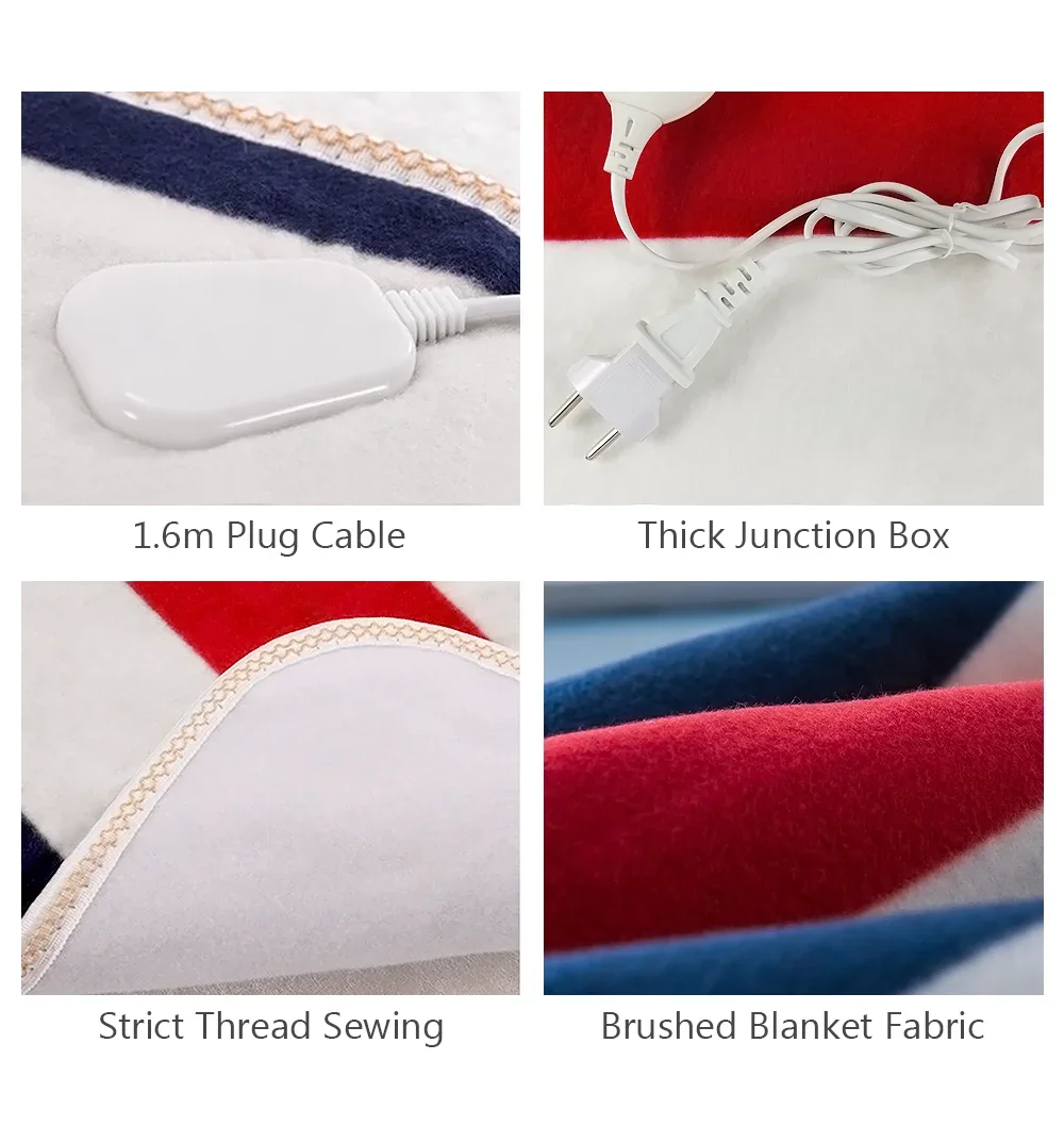 Electric Blanket Thicker Single Electric Mattress Thermostat Security Electric Heating Blanket Warm Pads for Winter Home Office 4