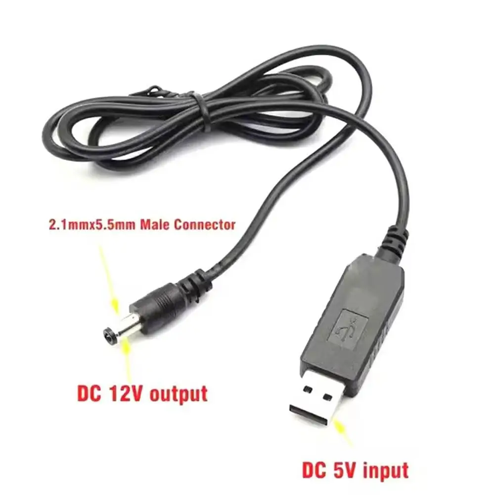 USB-DC 전원 케이블 5V 9V 12V 변환기(8개 교체 가능 팁 포함) 라우터, 모뎀, 스피커, 팬용 LED 충전 표시등